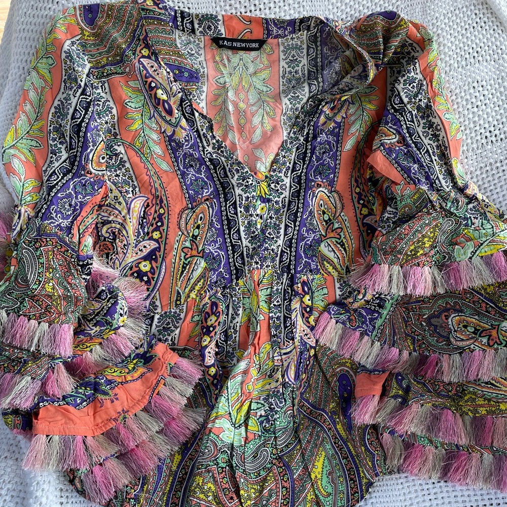 Kas New York fringe sleeve top